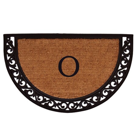 Monogram Door Mat, Black, Natural, 24 in W x 36 in L